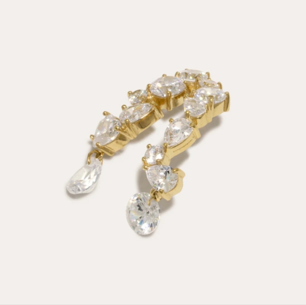 Cubic Zirconia and Gold Vermeil Ear Cuff